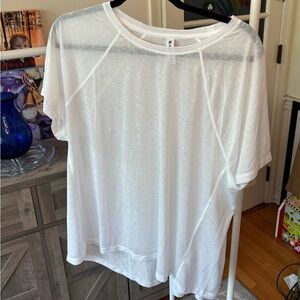 Athleta White Short Sleeve Tee